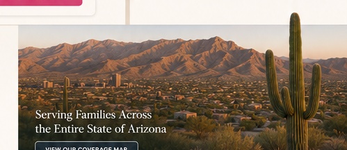 Arizona desert and mountains at sunset